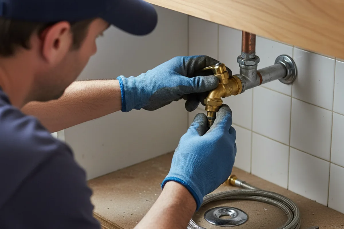 Shutoff valve and fitting work during Emergency Plumbing in Royalton